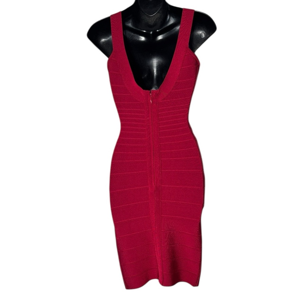 Herve leger women’s small Sydney bandage dress lipstick red - Picture 6 of 8